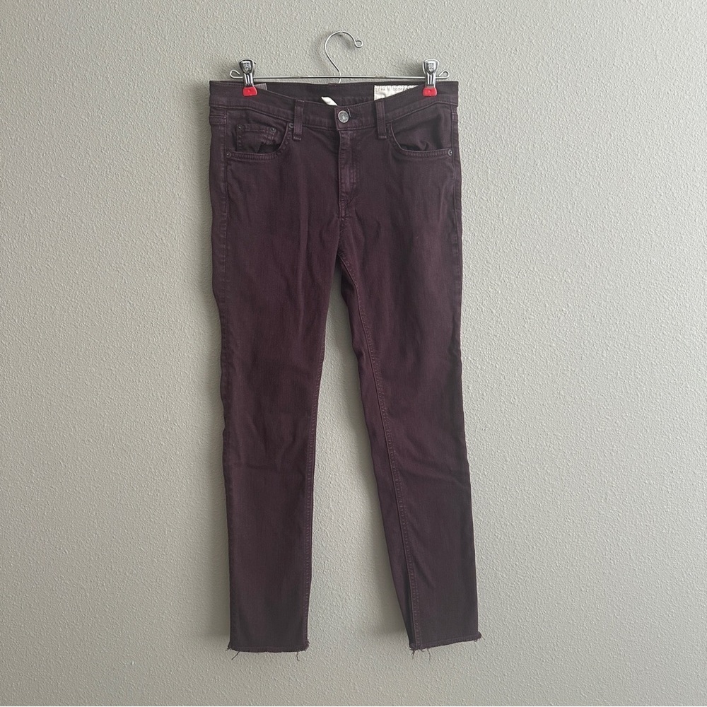 Rag & Bone Maroon Red Skinny Jeans 27